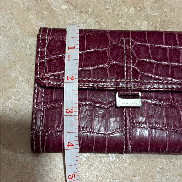 Liz Claiborne Purple Croc-Embossed Wallet - Picture 8 of 10